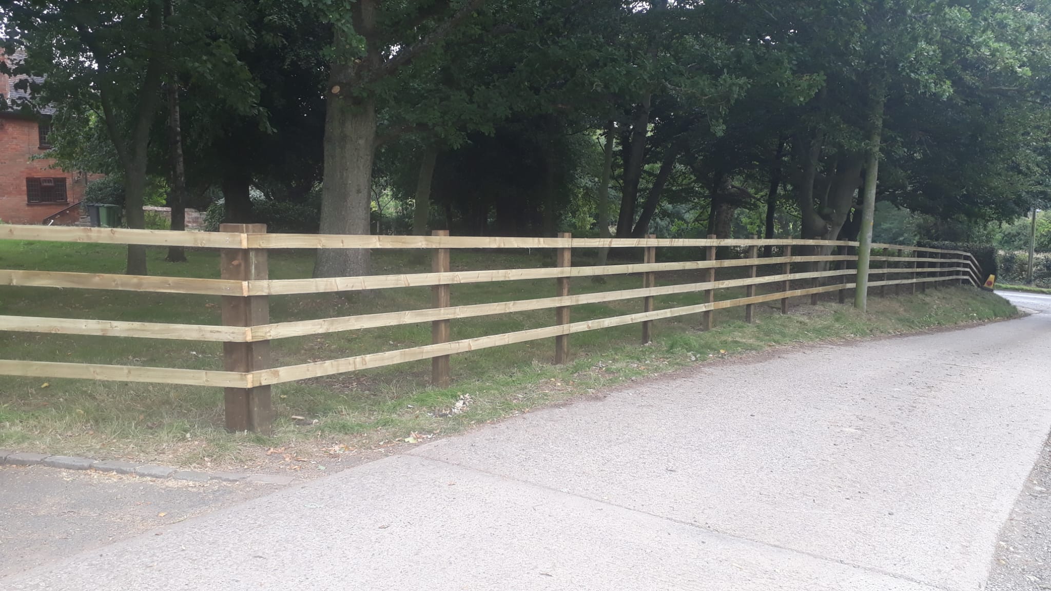Post & rail, rural lane