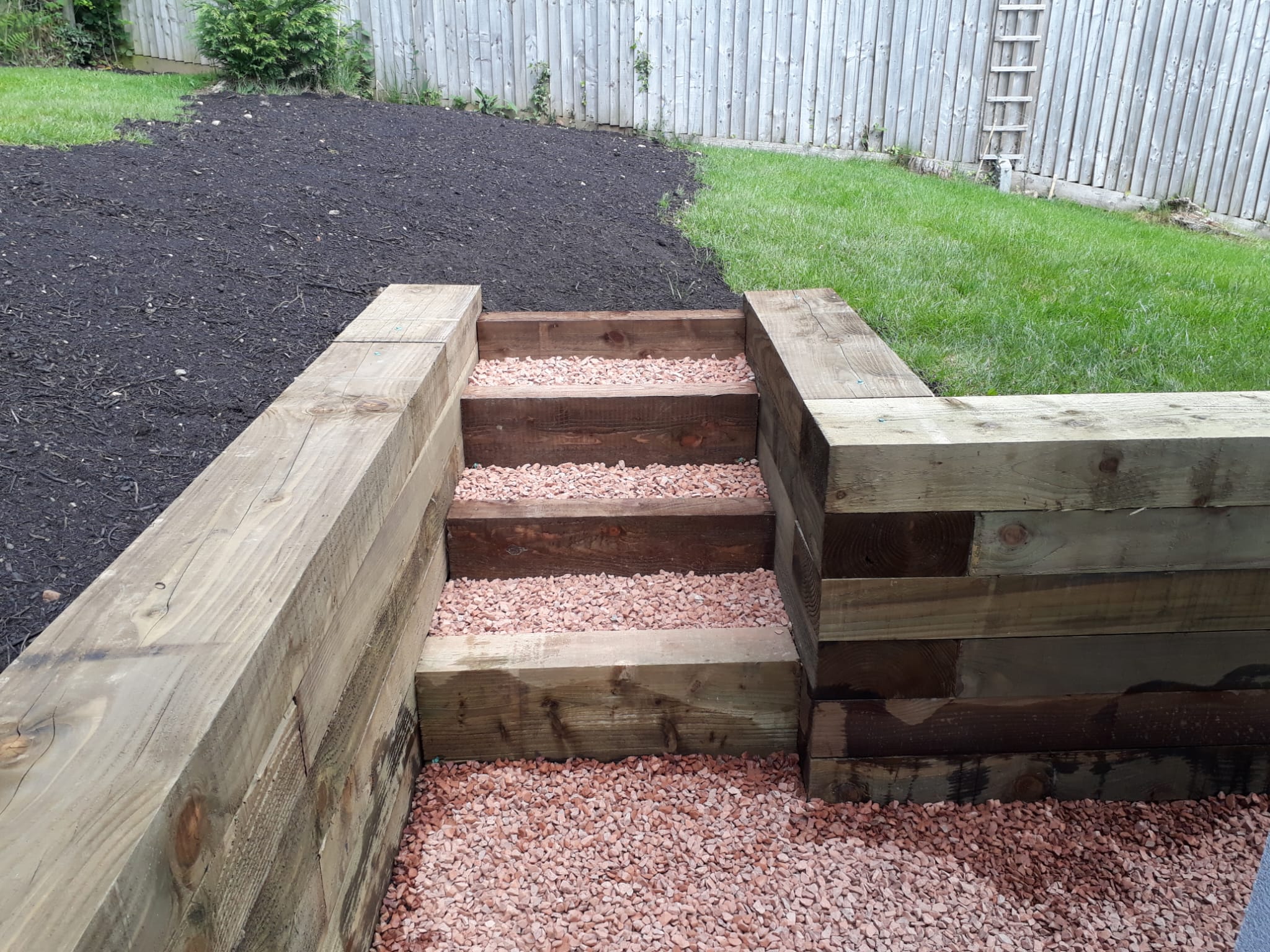 Timber steps, aggregate